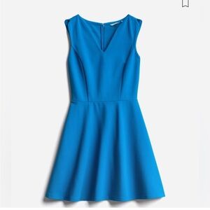 Stitch Fix 41 Hawthorn Ponte Knit Fit and Flare Dress Blue